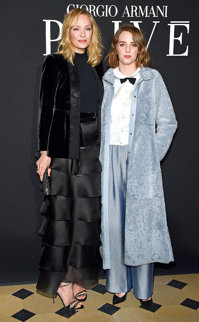 Uma Thurman and Her Daughter Maya Hawke Are Totally Twinning During Fashion Week E! Online AU